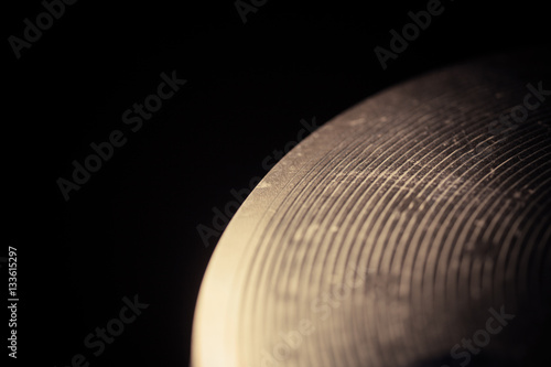 Drum sticks and cymbal detail photo