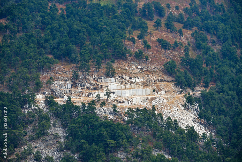 Marble quarry in Thassos Island, Greece
