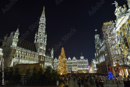 Christmas sound and lights show on the Grand Place as a part of the Winter Wonders and Christmas Market 2016