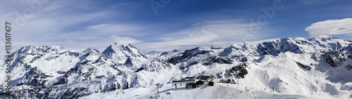 Panorama of French Alps  France.  
