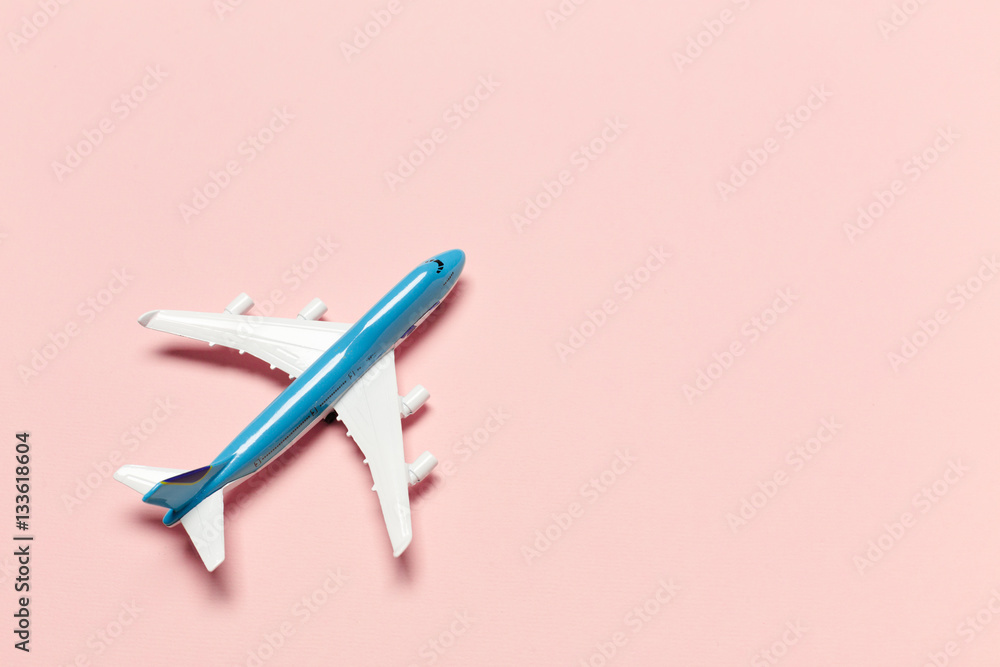 airplane on color background airplane on color background