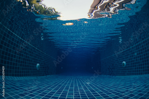 Underwater shot of the swimming pool