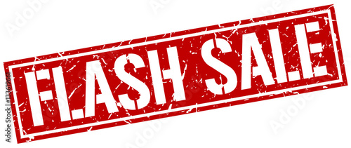 flash sale square grunge stamp