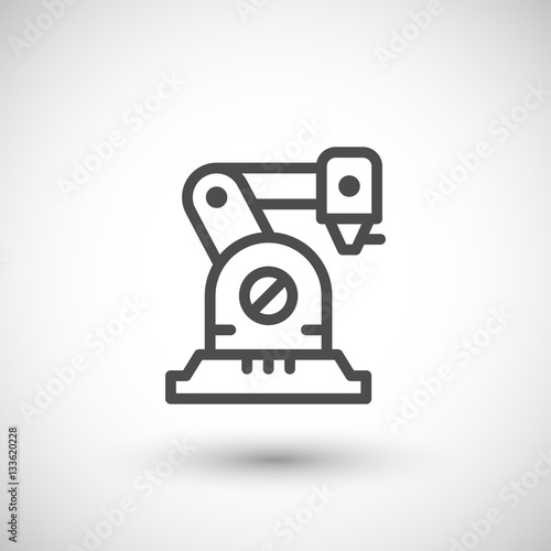 Robotic arm line icon
