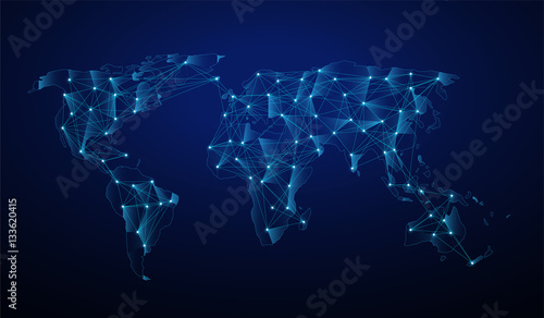 geometric polygonal map networking concept