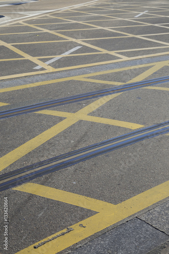 Tram Track on Street in Saragossa