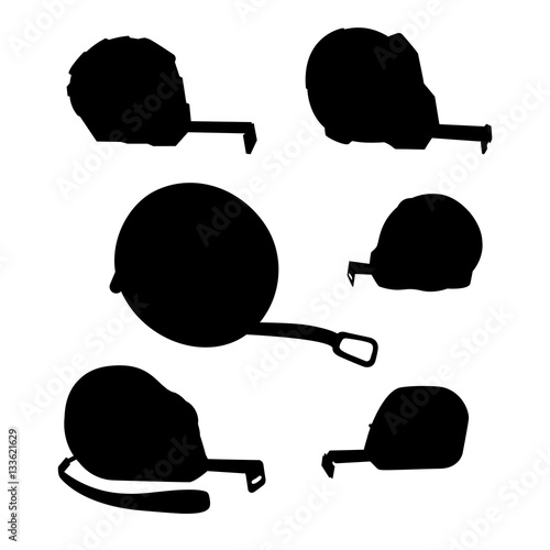 Measuring tape silhouette