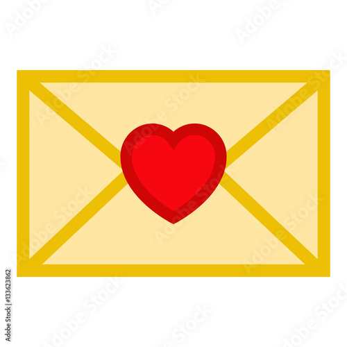 Icono plano sobre cerrado beis con corazon en fondo blanco