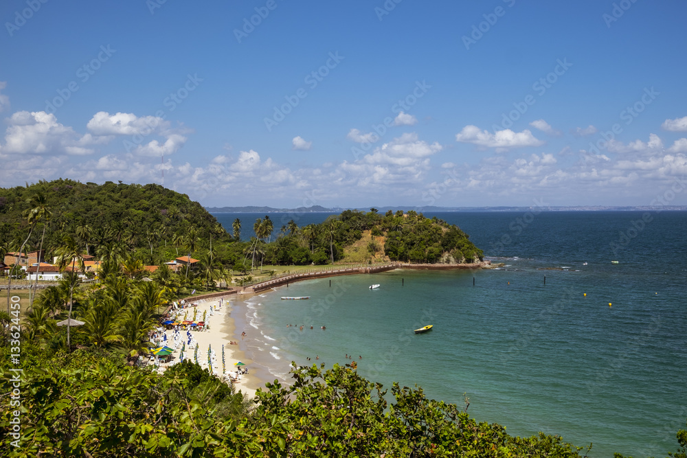 Fototapeta premium Tropical paradise on the island of Frades in the Bay of All Sain