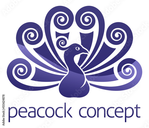 Peacock Bird Peafowl Icon C...