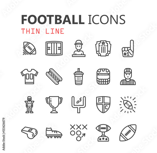 Stylized American Football logo vector icon