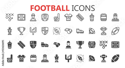 Stylized American Football logo vector icon