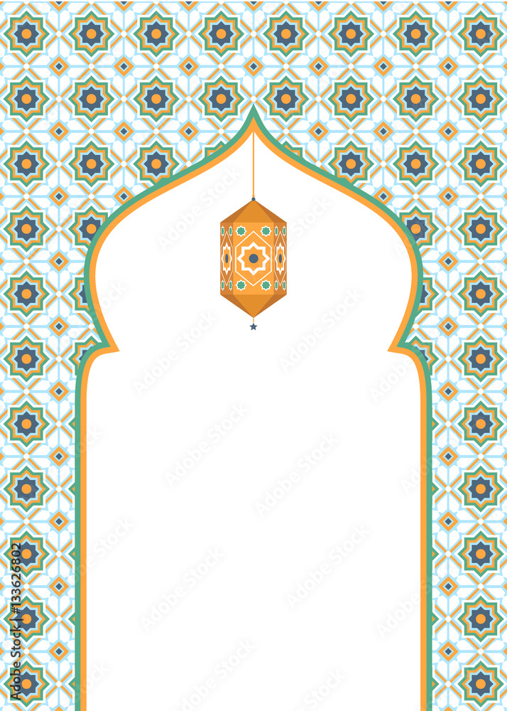 Islamic art background design with blank space Stock Vector | Adobe Stock