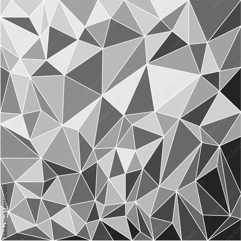 Gray Polygonal Background With White Contour Gray Polygonal Background With White Contour
