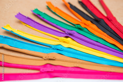 colorful and many zipper for tailoring