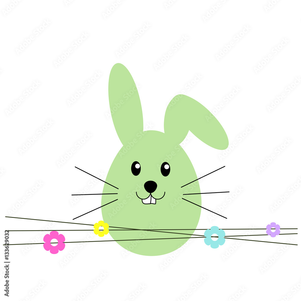 Osterhase - Frohe Ostern - Vektor Grafik Stock-Vektorgrafik | Adobe Stock