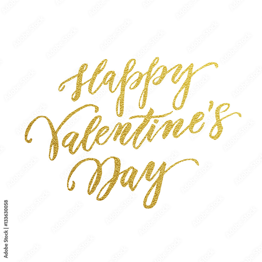 Happy Valentine day golden hearts greeting card Happy Valentine day golden hearts greeting card