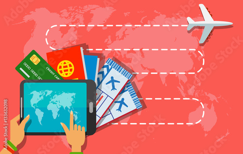 Planning Trip by Plane Poster Design