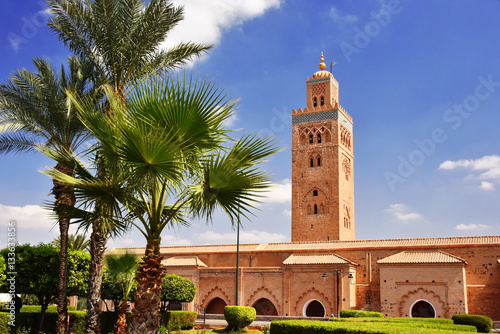 Koutoubia Mosque in the southwest medina quarter of Marrakesh photo
