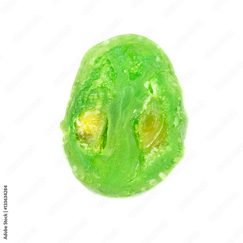Half of dried green kumquat Half of dried green kumquat