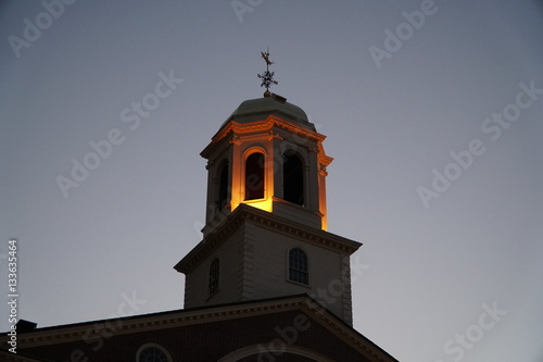 Faneuil Hall Tower at dusk
