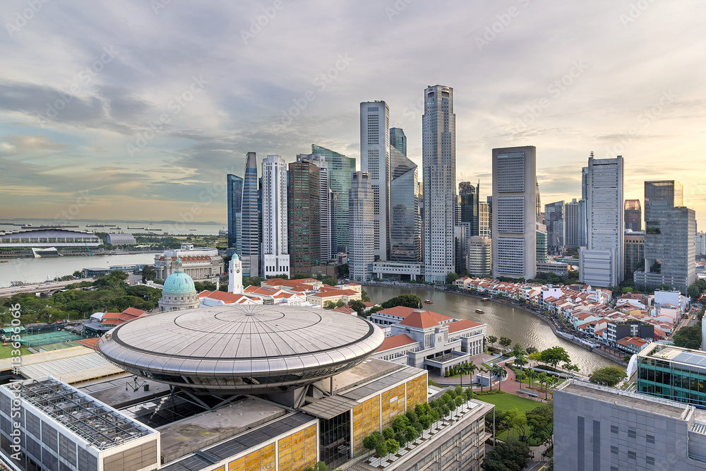Obraz premium Singapore Central Business District City Skyline