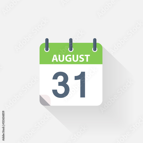 31 august calendar icon