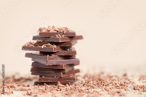 A pyramid of chocolate bars