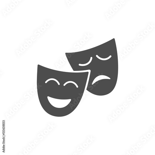 Isolated mask icon on white background illustration