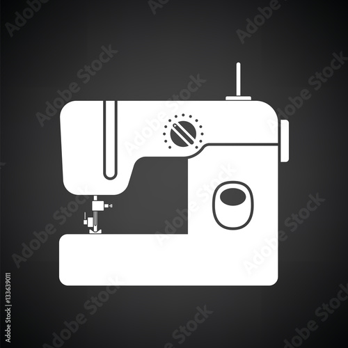Modern sewing machine icon