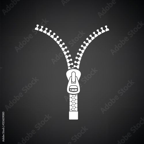 Sewing zip line icon