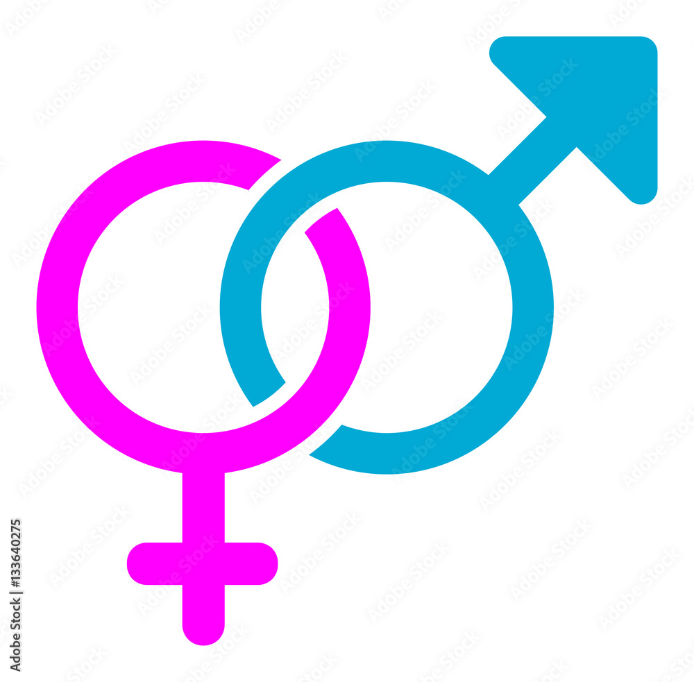 Male and female vector symbols isolated on white background Male and female vector symbols isolated on white background