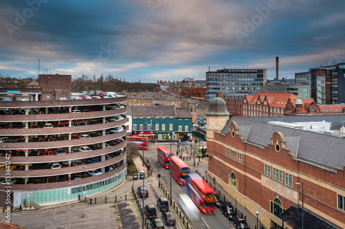 Multi Storey Car Park in Newcastle centre, from a rooftop view in the city