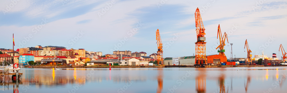 Morning view of  Maliano port. Santander