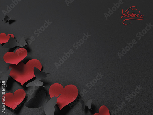 paper butterflies and heart...