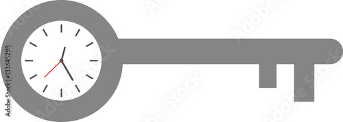 Key with clock