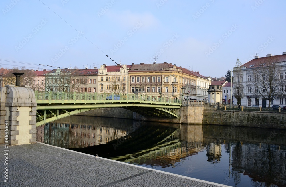 Architecture from Hradec Kralove and cloudy sky Architecture from Hradec Kralove and cloudy sky
