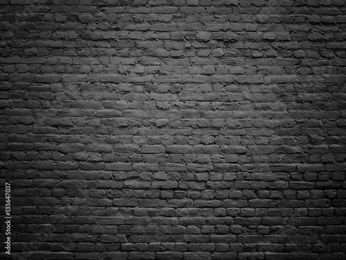 texture of a black brick wall, dark background for design