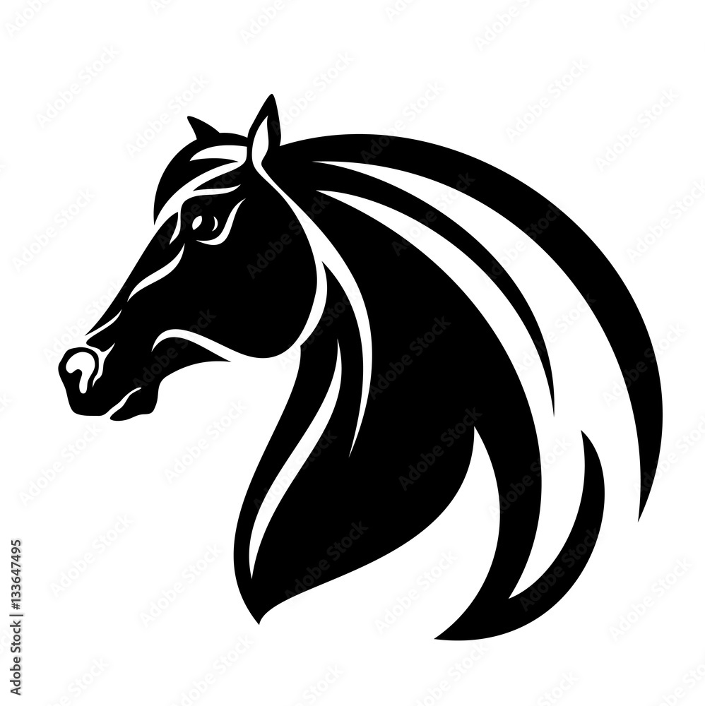 Fototapeta horse head vector design