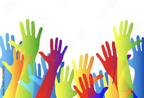 mani, pace, comunità colori