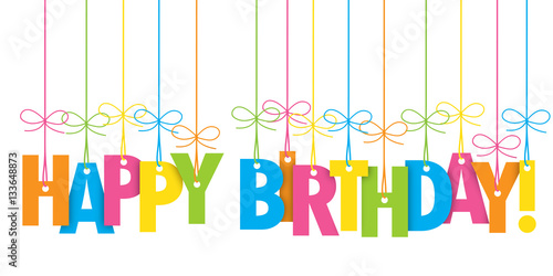 Canvas Print "HAPPY BIRTHDAY" Vector Card