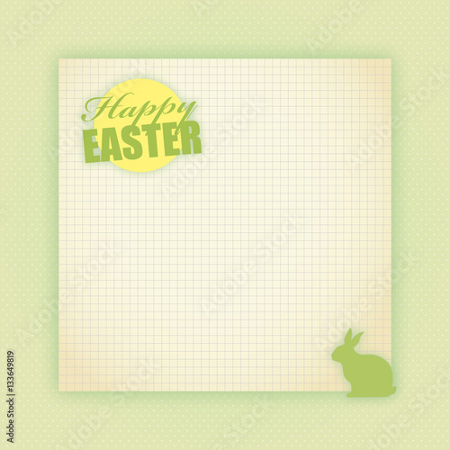 happy easter vintage note