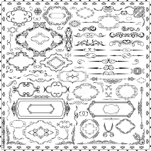 Ornate vintage baroque floral set