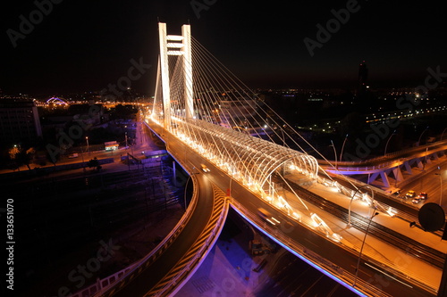Bucharest by night, Basra Bridge photo