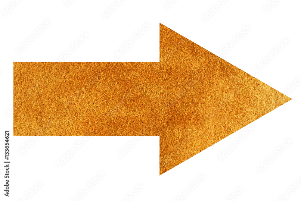 Obraz premium Golden painted arrow.