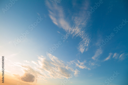 Obraz na plátně twilight sky that the clouds seem like a hawk
