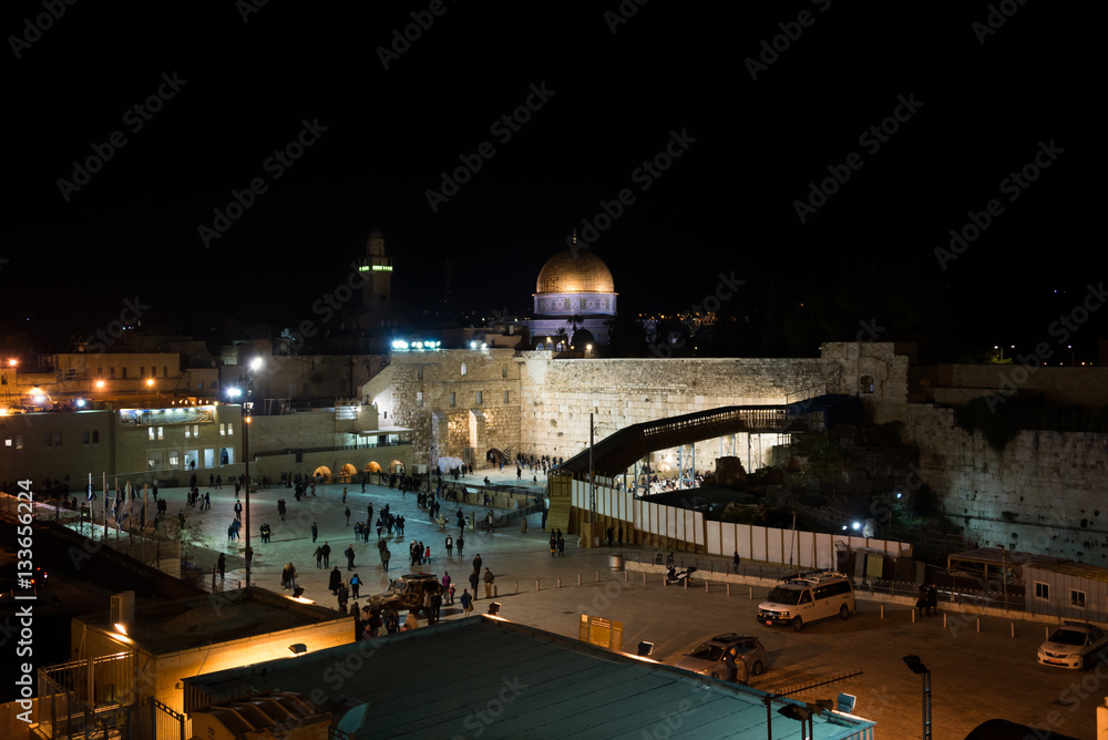 Fototapeta premium Hanukkah celebrations in Jerusalem