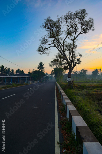 Peaceful road in Yogyakarta