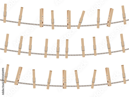 Wooden Clothespin Set