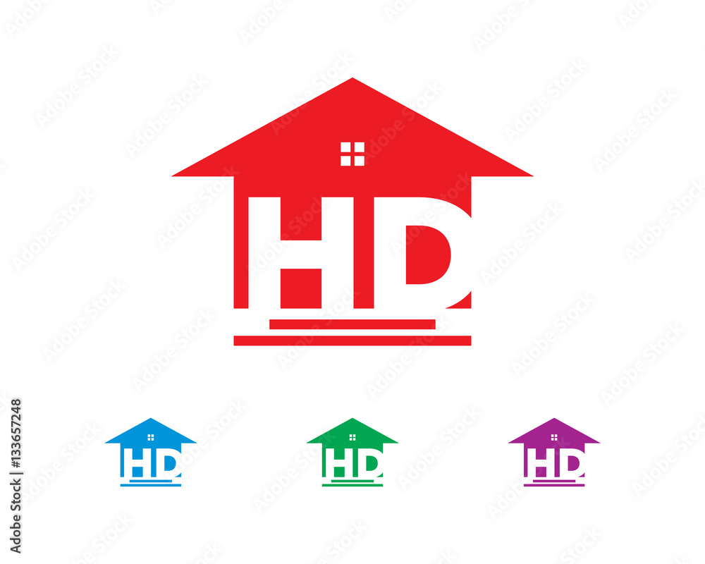 Fototapeta premium HD Letter House Logo